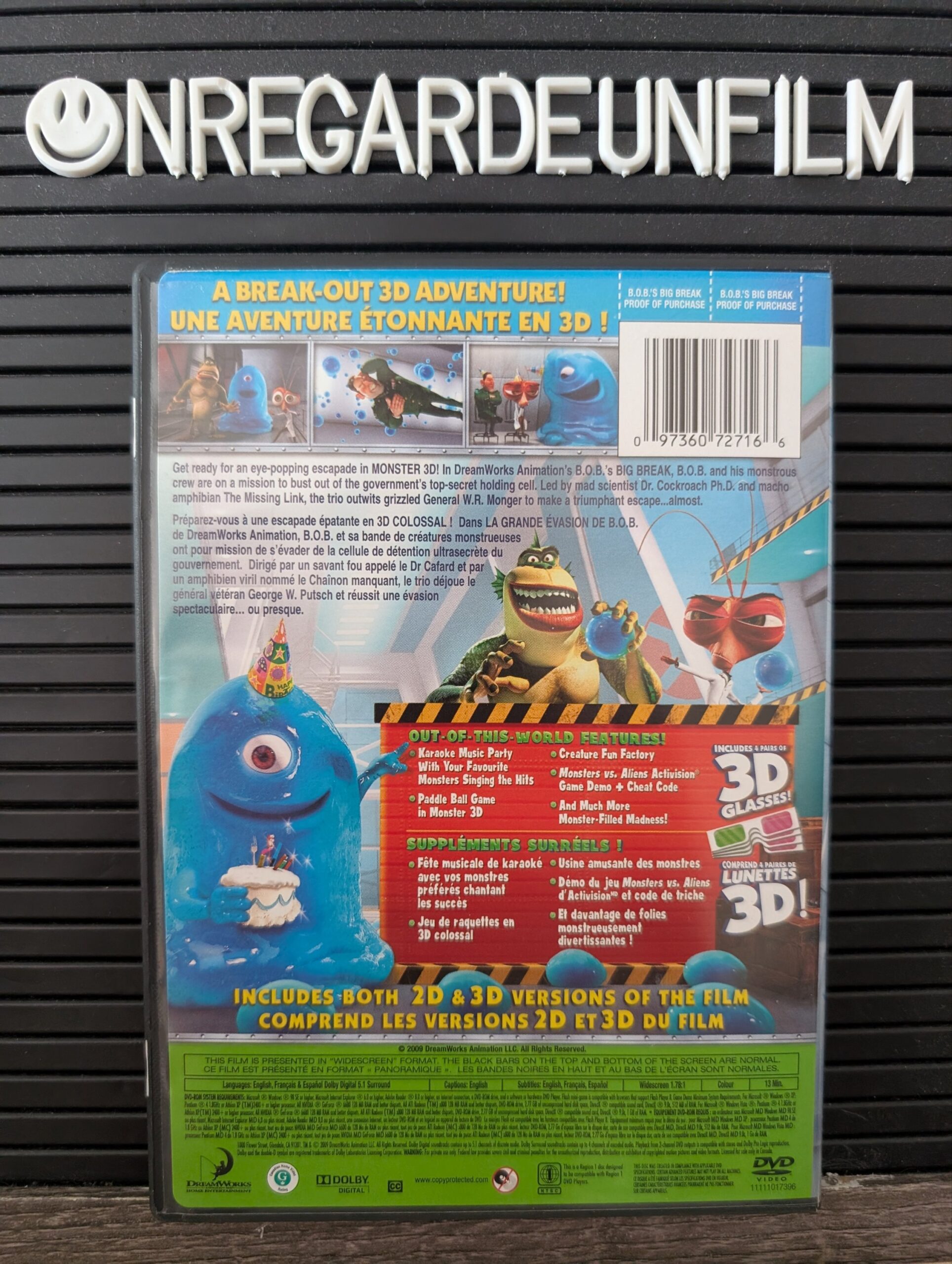 La Grande Évasion de B.O.B. en Colossal / B.O.B.'s Big Break in Monster (2009) 3D – Image 2