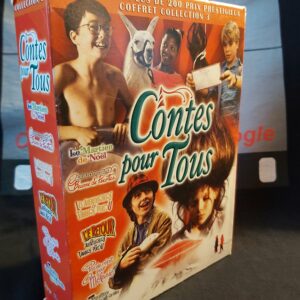 CONTES POUR TOUS. COFFRET NO 3
Le Martien de Noël (1971) & Opération Beurre de Pinottes (1985) & Les Aventuriers du Timbre Perdu (1988) & Le Retour des Aventuriers du Timbre Perdu (1994) & Pas de Répit pour Mélanie (1990) & Tirelire Combine$ & Cie (1992)