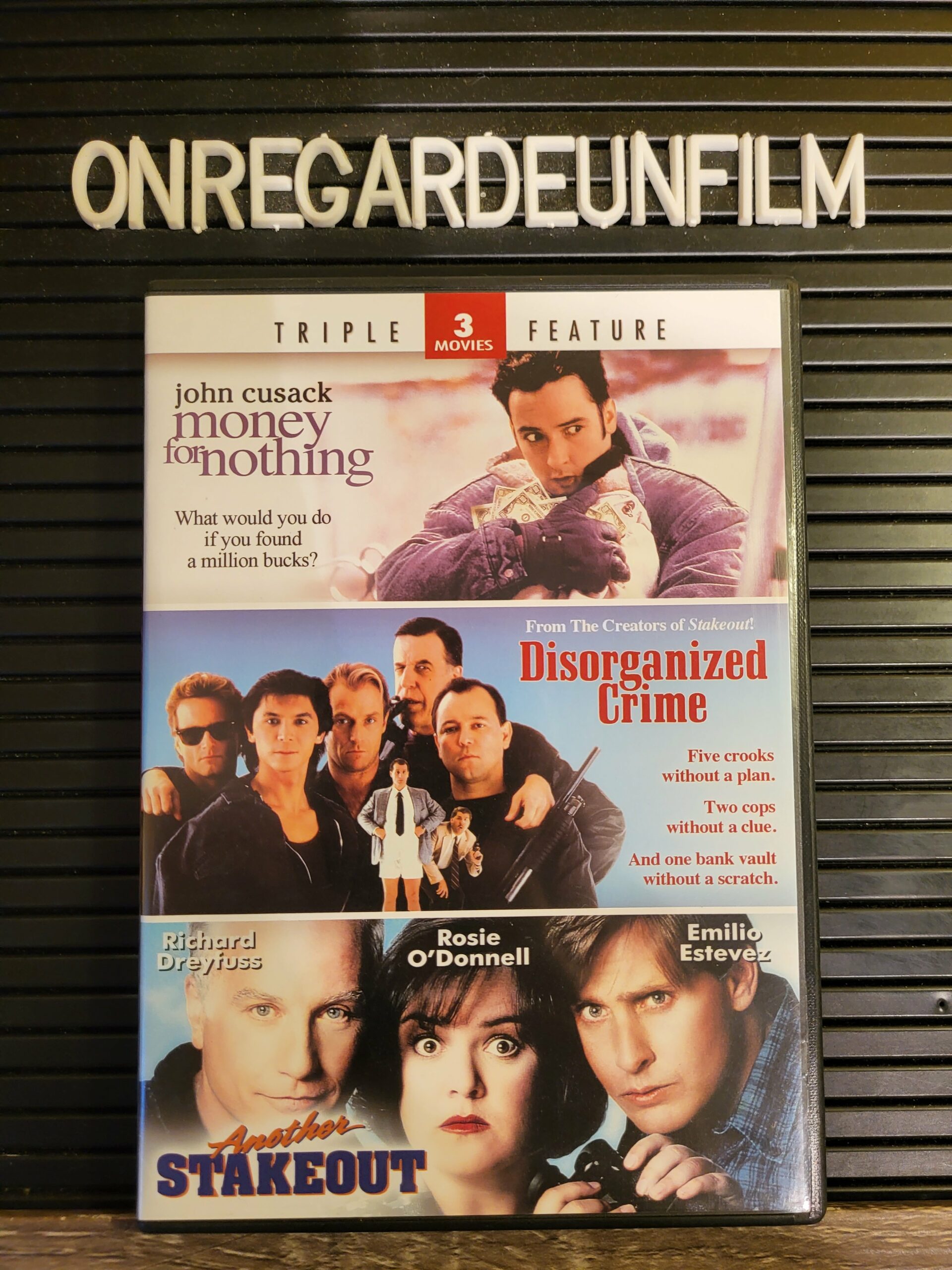 Money for Nothing (1993 & Disorganized Crime (1989) & Another Stakeout (1993)