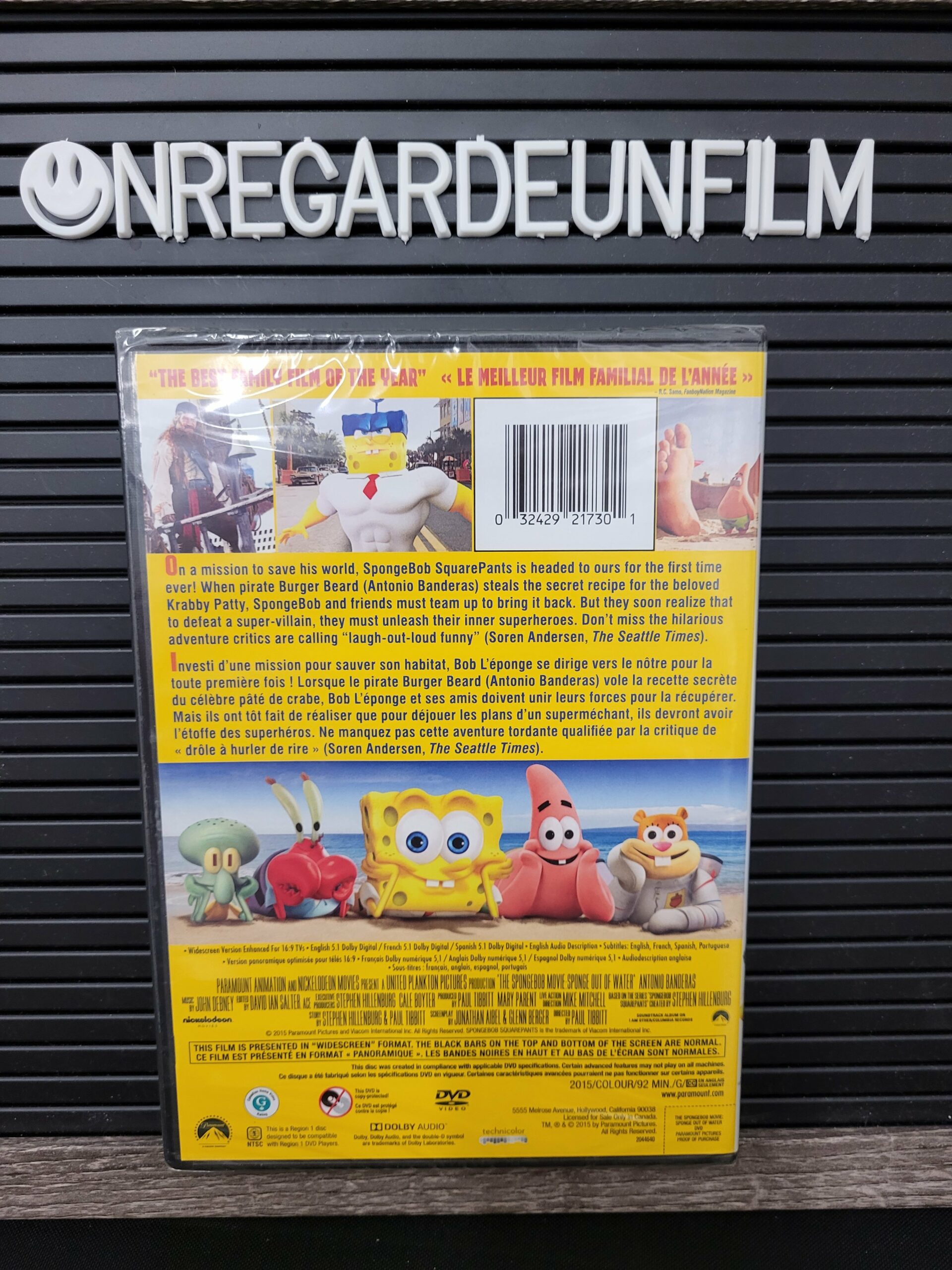 Collection 3 films SPONGEBOB / SPONGEBOB 3 Movie Collection
Bob l'éponge, le film & Bob l'éponge, le film: Éponge à court d'eau & Bob l'Éponge, le film: Éponge en fuite / The SpongeBob SquarePants Movie (2004) The SpongeBob Movie: Sponge Out of Water (2015) & The SpongeBob Movie: Sponge on the Run (2020) – Image 8
