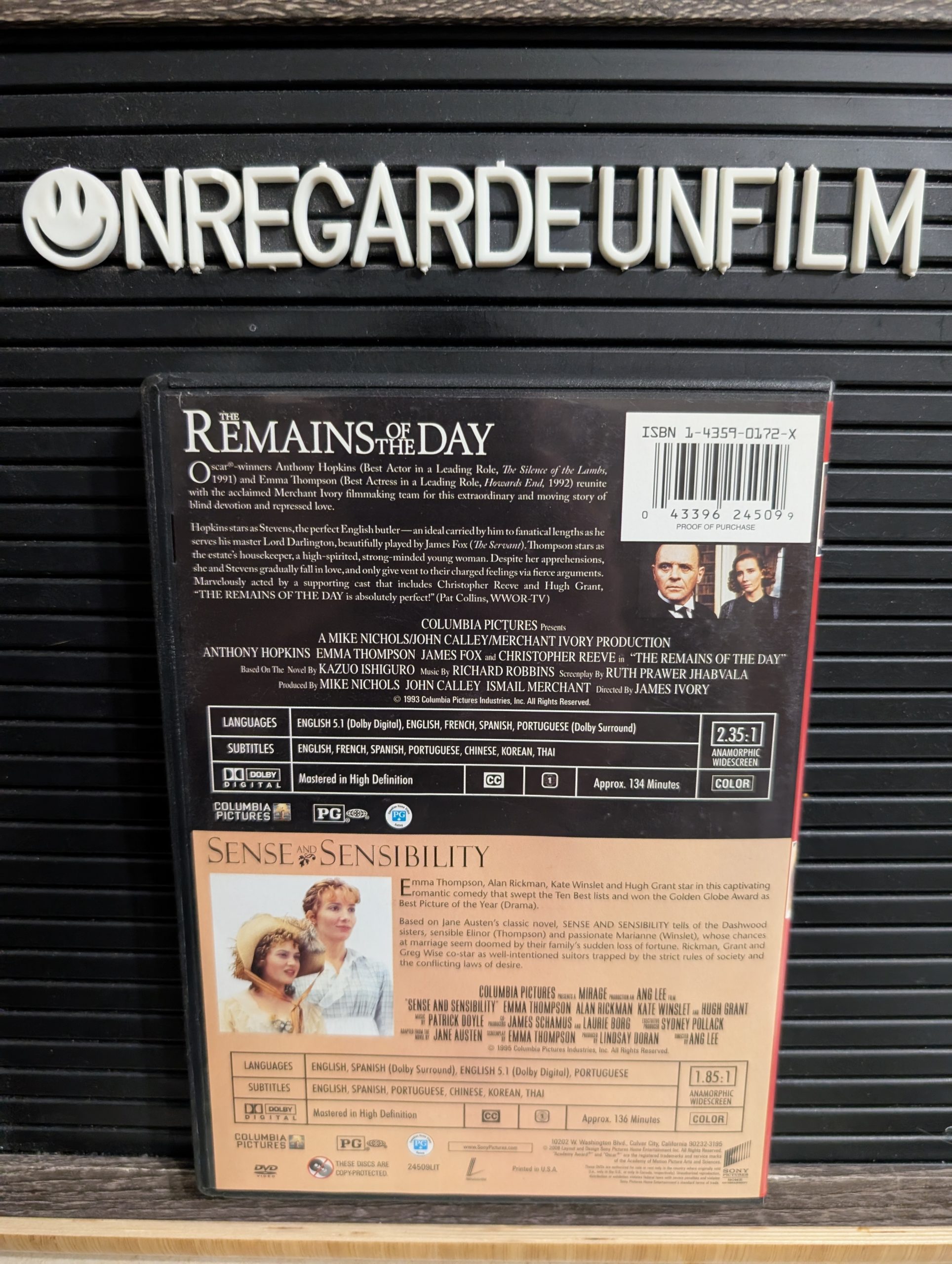 Les Vestiges du Jour & Sense and Sensibility / The Remains of the Day (1993) & Sense and Sensibility (1995) – Image 2