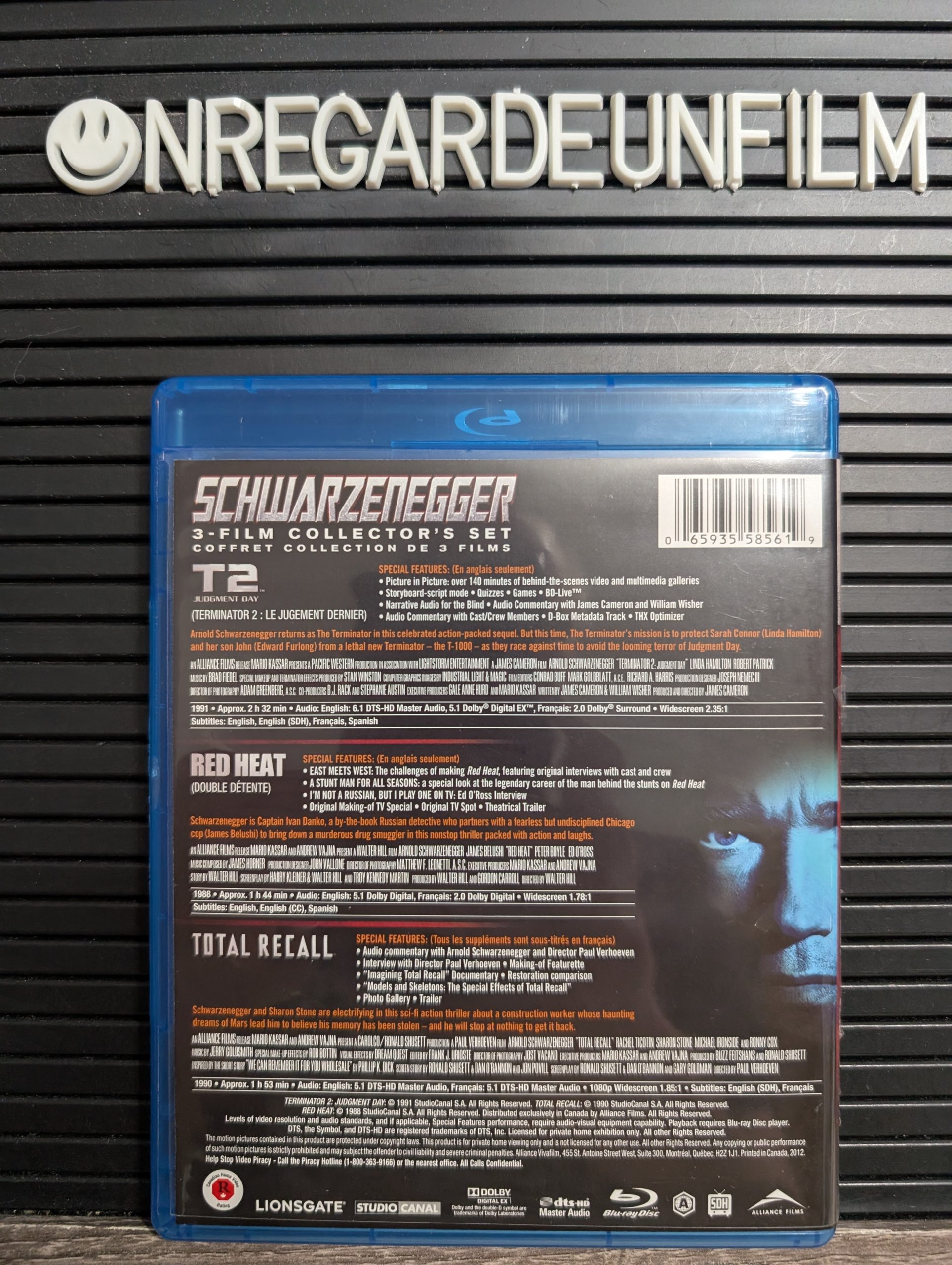 SCHWARZENEGGER
Terminator 2: Le Jugement Dernier & Double Détente & Voyage au Centre de la Mémoire / Terminator 2: Judgment Day (1991) & Red Heat (1988) & Total Recall (1990) – Image 2