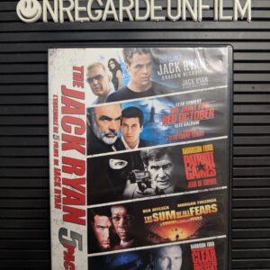 JACK RYAN: 
Recrue dans l'Ombre & À la Poursuite d'Octobre Rouge & Jeux de Guerre & La Somme de Toutes les Peurs & Danger Immédiat / Jack Ryan: Shadow Recruit (2014) & The Hunt for Red October (1990) & Patriot Games (1992) & The Sum of All Fears (2002) & Clear and Present Danger (1994)