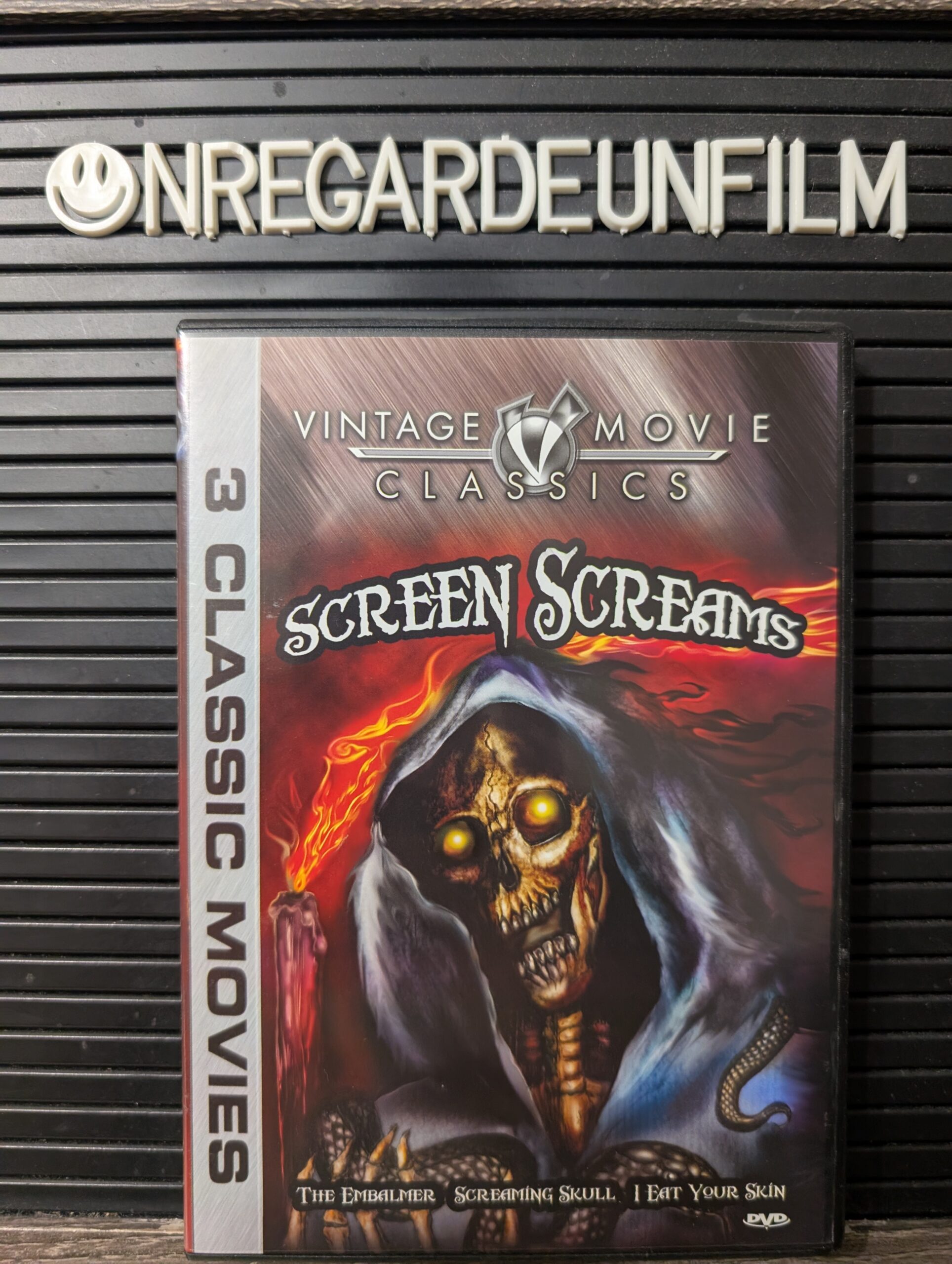 SCREEN SCREAMS
The Screaming Skull (1958) & I Eat Your Skin (Zombie) (1971) & The Embalmer (1965)
