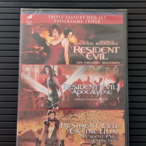 THE RESIDENT EVIL COLLECTION.
Les Créatures Maléfiques & L'Apocalypse & L'Extinction / Resident Evil (2002) & Apocalypse (2004) & Extinction (2007)