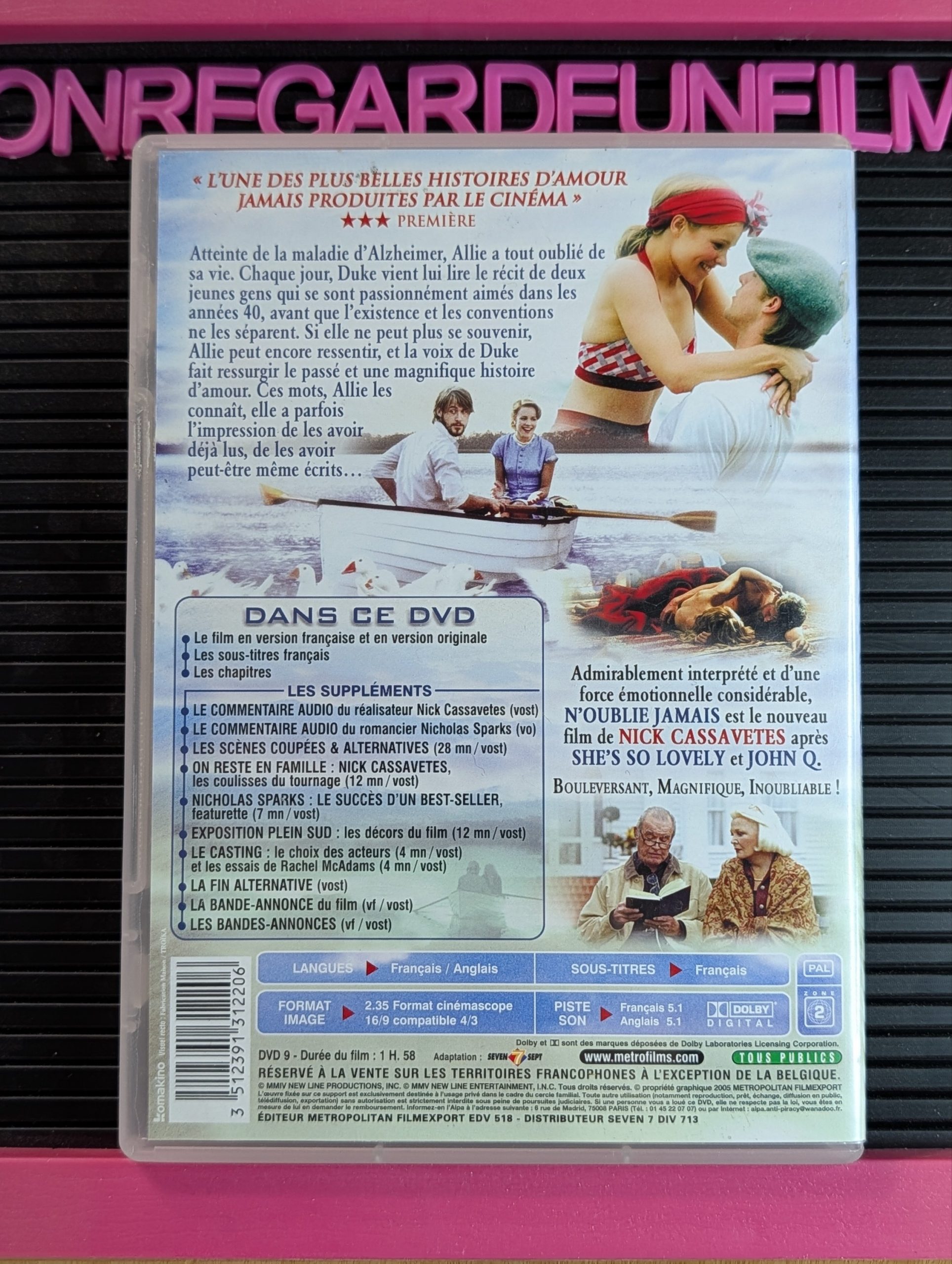N'Oublie Jamais (Les Pages de Notre Amour) / The Notebook (2004) {Zone 2} – Image 2