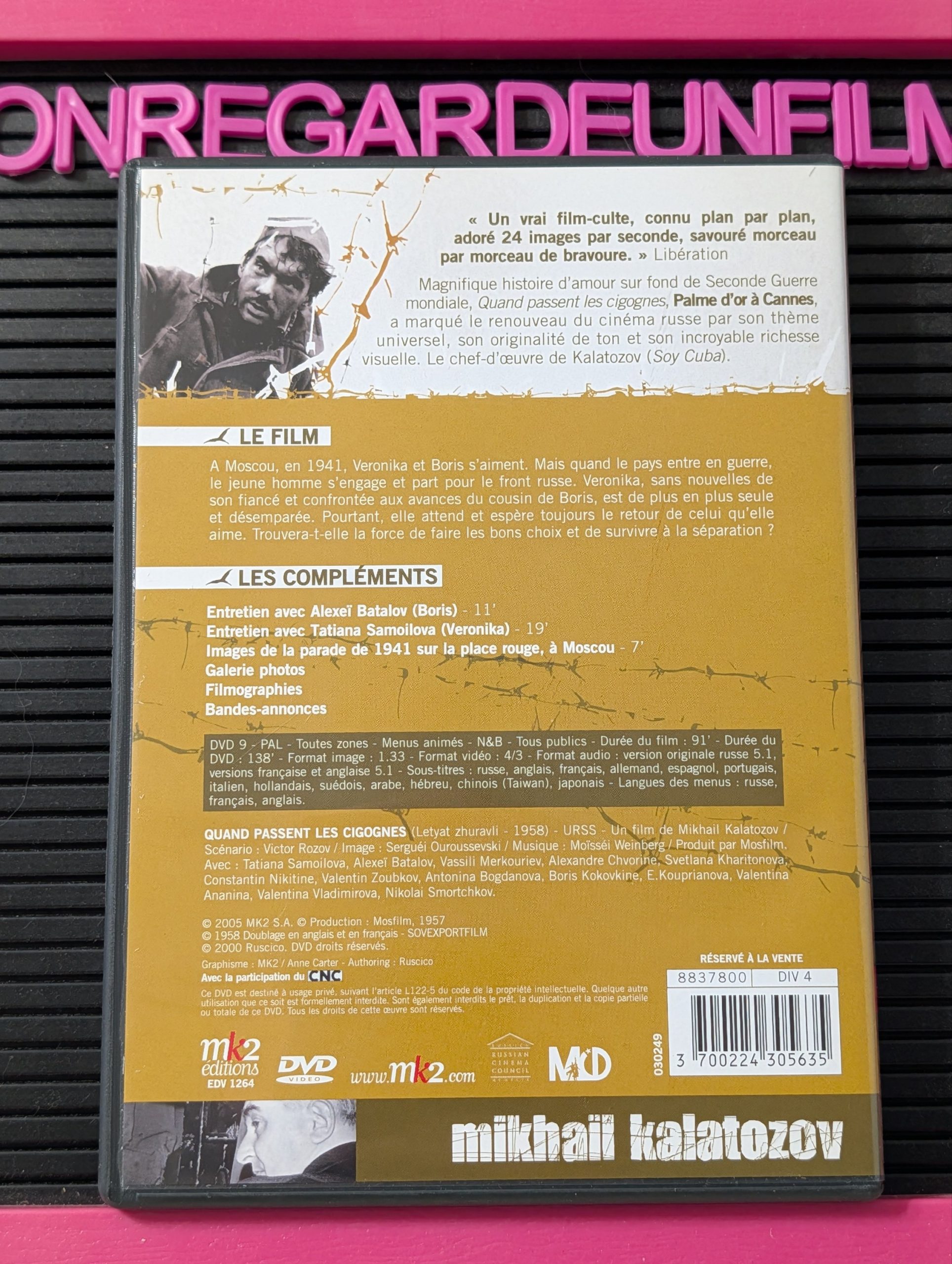 Quand Passent les Cigognes / The Cranes Are Flying (1957) {Zone 2} – Image 2