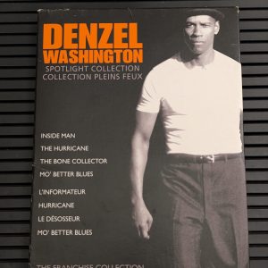 DENZEL WASHINGTON MOVIE SPOTLIGHT
L'Informateur & Hurricane & Le Désosseur & Mo' Better Blues / Inside Man (2006) & The Hurricane (1999) & The Bone Collector (1999) & Mo' Better Blues (1990)