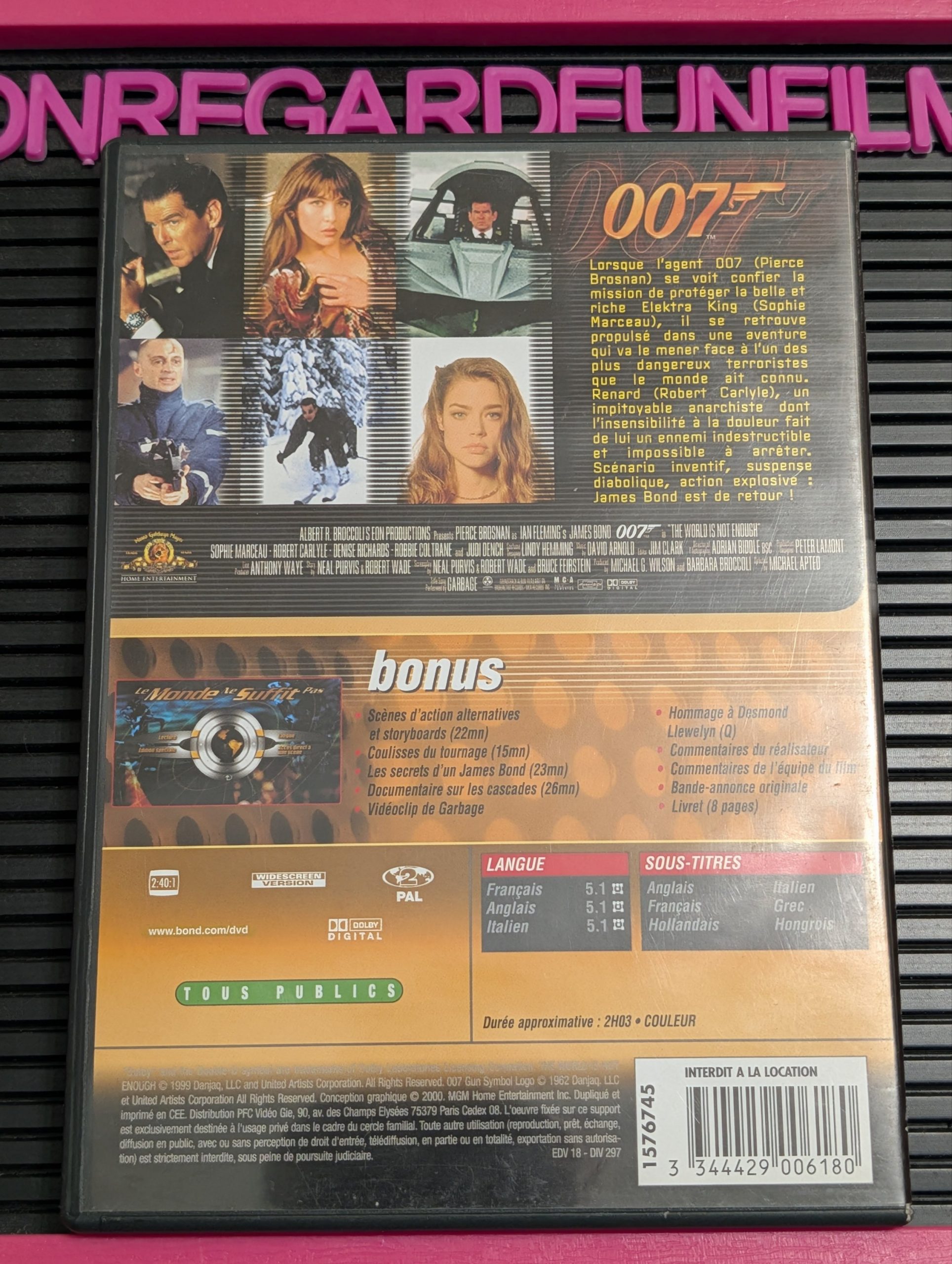 007 Le Monde ne Suffit pas / 007 The World Is Not Enough (1999) {Zone 2} – Image 2