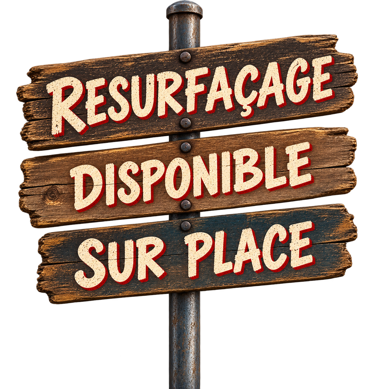 Resurfaçage disponible sur place